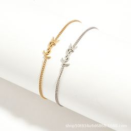 thumbnail for Fashion trend, hot sale, niche, sense of luxury, simple and versatile, elegant temperament, casual business, stainless steel bracelet 18K