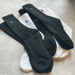 thumbnail for Paul Polo Men&#039;s Socks, Quick-Drying Polyester-Cotton High Tube Towel Bottom Sports Casual Socks, Men&#039;s Sports Black and White Socks