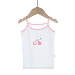 thumbnail for Y Autumn/Winter New Pure Cotton Girls&#039; Camisole Cartoon Undershirt for Baby Girls, Mid-To-Large Children&#039;s Belly-Protecting Underwear Homewear