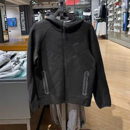 thumbnail for Outono e inverno treinamento esportivo masculino moletom de malha novo com capuz à prova de vento solto jaqueta casual fb7922