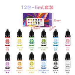 thumbnail for Resina epóxi 5ml essência de cor diy pigmento de cor cola cristal AB/UV universal pasta de tingimento oleosa de 24 cores