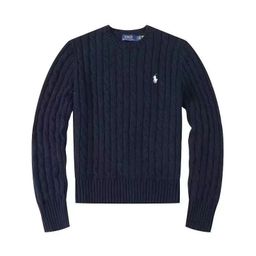 thumbnail for Pony sweater men's fall and winter turtleneck pullover sweater couple pony twist knit sweater fashion sweater woman