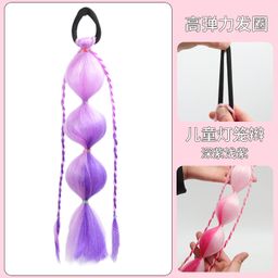 thumbnail for Chemical fiber color children&#039;s bubble lantern braid gradient wig ponytail braid color synthetic bubble lantern ponytail