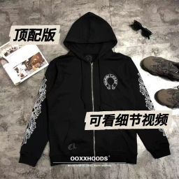 thumbnail for 26 New Styles of Crocodile Horseshoe Flower Zipper Hooded Sweatshirt for Men, Loose Trendy Brand Couple Style Pure Cotton Printed Jacket