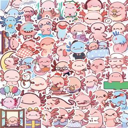 thumbnail for 50张卡通蝾螈的日常贴纸装饰笔记本行李箱DIY可防水贴画跨境原创