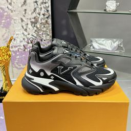 thumbnail for Spot Runner sneakers breathable men's shoes personality mesh color-blocked dad shoes men's trend platform casual board shoes