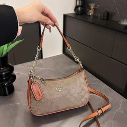 thumbnail for High Edition 25 Printed Crescent Bag Fashion Classic Old Flower Portable Underarm Bag All-match Shoulder Crossbody Bag