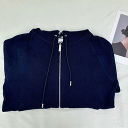 thumbnail for A drop delivery 25SS D high version autumn and winter new double-sided hooded zipper knitted cardigan for men and women