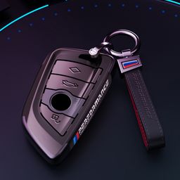 thumbnail for Suitable for BMW new 5 series ABS vacuum plating key case 3 series 7 series blade x1x2x3x6 key case buckle
