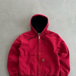 thumbnail for In stock: Heavyweight vintage J130 American hooded pre-loved washed distressed canvas cotton jacket jacket for men and women