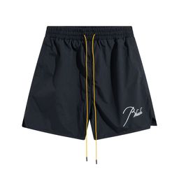 thumbnail for Rhude American High Street Fashion Brand Letter Printed Shorts Summer Loose Quick-Drying Men&#039;s and Women&#039;s Sports Beach Casual Pants