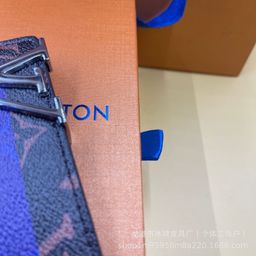 thumbnail for Cross-border H Men's Belt Printed V Buckle Classic Trend Casual Old Flower Plaid Versatile Jeans Business Wholesale