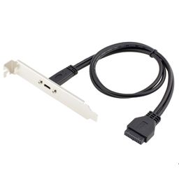 thumbnail for 20Pin to Type-C female data cable USB3.1 chassis rear 3.0 motherboard front 19-pin bezel adapter