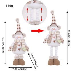 thumbnail for Muñeco de Nieve Navideño Elástico al por Mayor del Fabricante, Nuevo Muñeco de Reno Tejido, Decoración Navideña para Ventanas, Adornos