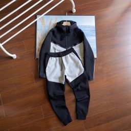 thumbnail for 25 Spring and Autumn Casual Sports Laminated TECH FIECE Technology Zipper Set Jacket Sweatpants 950+496