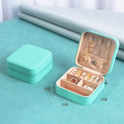 thumbnail for Jewelry Box Storage Box Portable Earrings Earrings Hand Jewelry Necklace Ring Small Exquisite Mini New Box