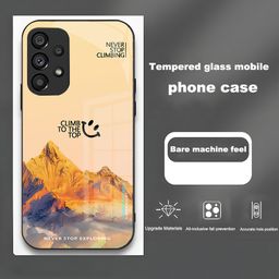 thumbnail for For Samsung S25Ultra Mobile Phone Case S24 Smiley Snow Mountain S23 Internet Red FE Glass S7 Advanced Sense S9 Full Package