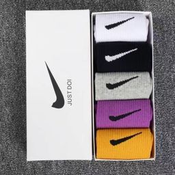 thumbnail for Gift Box Socks Men's and Women's Long-Barrel Ins Trendy All-Match Middle-Barrel Student Sports Basketball Running Sweat-Absorbing Breathable Socks