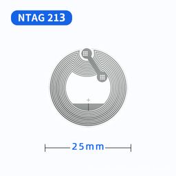 thumbnail for Etiqueta eletrônica RFID com chip NFC, comando de atalho do chip 215, chip sensor úmido 213, etiqueta anti-falsificação