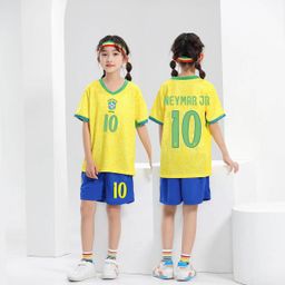 thumbnail for Wholesale 2425 New Season Children's Football Uniform Set Children's Jersey Short-Sleeved Kindergarten Training Clothing Customization