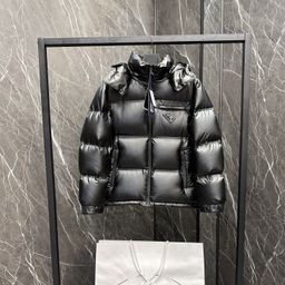 thumbnail for 2025 Autumn/Winter New Original P Brand Triangle Iron Logo Solid Color 90% White Duck down Taped Seam down Jacket, Genuine Product with Ten Times Compensation for Any Defects