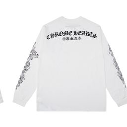 thumbnail for Foreign trade tide brand Chrome Heart gram Luo pure cotton crew neck spring and autumn long sleeve T-shirt factory direct in stock