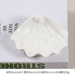 thumbnail for Cross-border ins ceramic shell jewelry tray ring necklace watch storage tray display plate decoration shooting ornament
