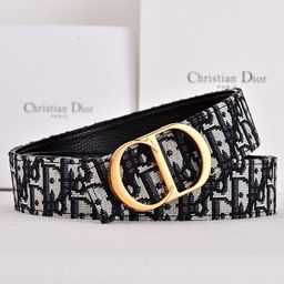 thumbnail for Fashion trend couple belt versatile classic CD buckle belt temperament premium belt printed slacks trouser belt