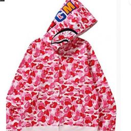 thumbnail for 2024 Cross Border New BAPE WGM Shark Head 3D Digital Print Sweater Zipper Casual Sports Hoodie
