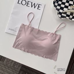 thumbnail for Traceless Strapless Ruffled Underwear Women's Junior High School Senior high school Students Thin Wrap Chest Sling Base Vest without Steel Ring