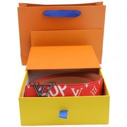 thumbnail for Cross-border Explosive L Plaid Gift Box Men's Belt Belt Leather Width 3.6cm Length 105 to 125cm