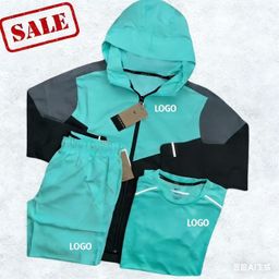 thumbnail for 3-piece set short sleeve T-shirt empty casual euro size {no quality problem does not support return}