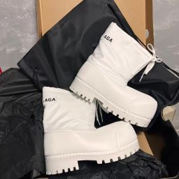thumbnail for Ski Big Head Snow Boots 2024 Winter New Waterproof Non-Slip Drawstring Thick Bottom Ugly Cute Warm Height Increasing Boots for Women