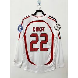 thumbnail for 06/07 Ac Milan Football Jersey Kaká Inzaghi Maldini Long Sleeve Short Sleeve Printed Number Classic Retro