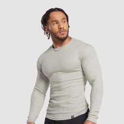 thumbnail for Gymshark Threaded Elastic Long-Sleeved Tight-Fitting Body-Shaping Sports Training Base Layer for Men