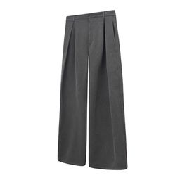 thumbnail for Jmwh Stereo I-Pleat A-Line Silhouette Scimitar Trousers Tr Blended Work Clothing Cleanfit Draped Casual Pants