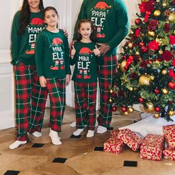 thumbnail for 2025 European and American eBay New Christmas Chrismas Printed Parent-Child Clothing Long Sleeve Pajama Set Loungewear