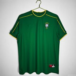 thumbnail for Brazilian national team retro classic football short-sleeved top, street casual hip-hop style wear, World Cup sports