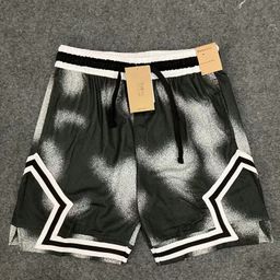 thumbnail for New American shorts, contrasting stripes, casual breathable basketball sweatpants, comfortable running training, loose mesh trend