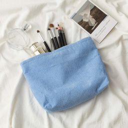 thumbnail for Cross-border hot selling handmade coarse wool thread custom name corduroy makeup hand hand hand washing change travel lipstick bag