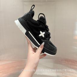 thumbnail for 2024 spring and summer new thick-soled board shoes sneaker trend fashion skateboard shoes round head color matching basketball shoes lovers shoes