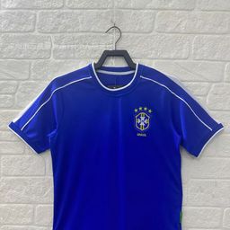 thumbnail for 98 Brazil Home Short-sleeved Retro Jersey No. 9 Ronaldo Ronaldinho Rivado Children's Adult Football Clothes T-shirt