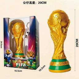 thumbnail for World Cup figure, trophy model, ornament, football star Messi, Cristiano Rompe, and Bape handmade mascot