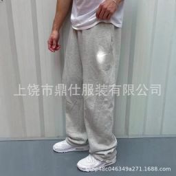 thumbnail for Couple wide-leg casual sweatpants, soft embroidered hooks, soft skin-friendly warm fabric, simple design, tall and slim pants