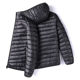 thumbnail for 2025 Winter New Men's Lightweight Short Fashionable Casual Cotton-padded Jacket Slim-fit Portable Warm Men's Hooded Jacket