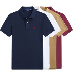 thumbnail for Cross-border men's lapel half-sleeved t-shirt solid color cotton plus size loose foreign trade collar short-sleeved t-shirt