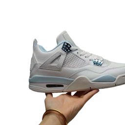 thumbnail for Foreign trade AJ4 series black cat white sail white cement big Paris electric mother shoes for men and women air cushion sports running basketball shoes