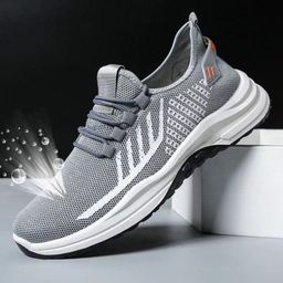 thumbnail for Nueva zapatilla de deporte casual de estilo coreano deportes volando zapatos de correr tejidos cómodos zapatos de hombre casuales antideslizantes de moda zapatos de hombre a juego