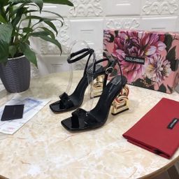 thumbnail for European Station DG Casual Leather Shoes Silver Sea Cucumber Cowhide Women's Shoes Slippers Explosive Sandals High Heel Comfortable