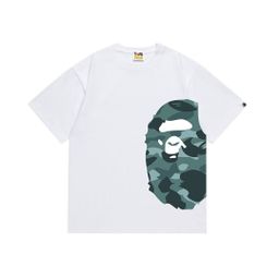 thumbnail for European and American Trendy Ape Head Side Print Fashion Brand Loose Versatile Youth Sports Short-Sleeve T-Shirt Cotton